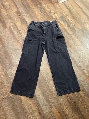 GAP Wide Leg Black Cargo Pants